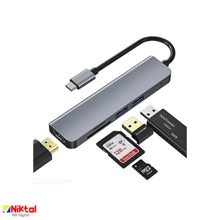 هاب 5 پورت USB-C مدل BYL-2010N